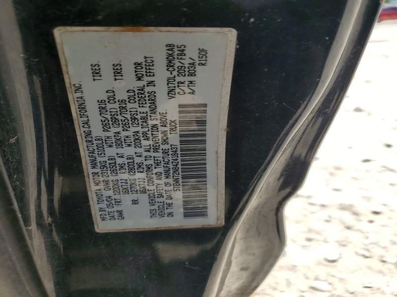 55648556 :رقم المزاد ، 5TEWN72N84Z418437 vin ، 2004 Toyota Tacoma مزاد بيع