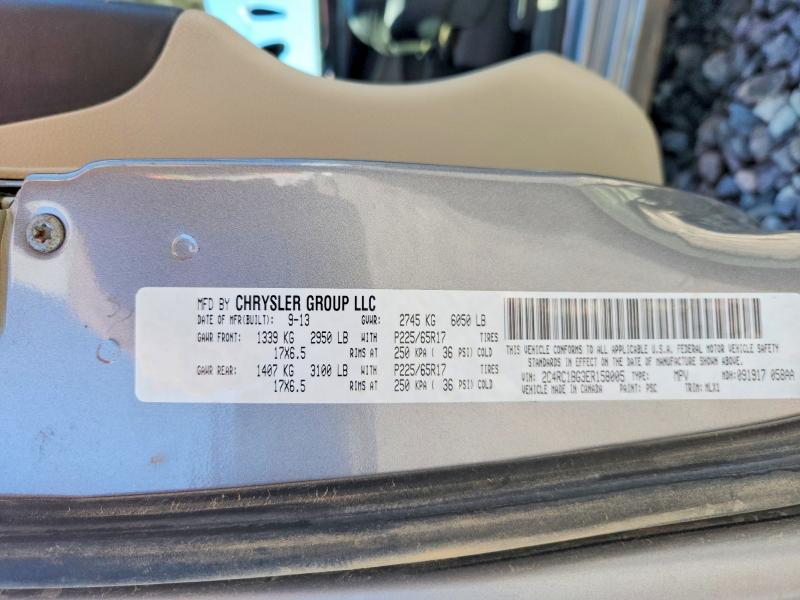 Продажа на аукционе авто 2014 Chrysler Town & Country, vin: 2C4RC1BG3ER158005, номер лота: 56666676