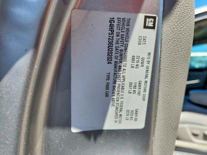 Auction sale of the 2006 Buick Lucerne, vin: 1G4HP57236U202024, lot number: 56815466