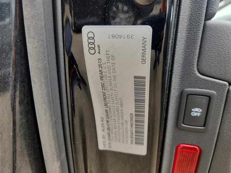 Продажа на аукционе авто 2017 Audi A4, vin: WAUENAF41HN039926, номер лота: 58195446