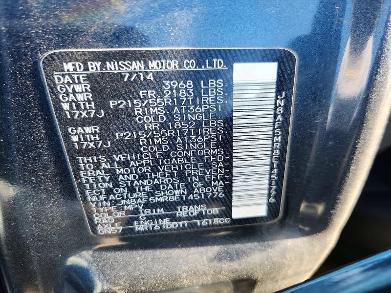 Aukcja sprzedaży 2014 Nissan Juke, vin: JN8AF5MR8ET451776, numer aukcji: 55901456