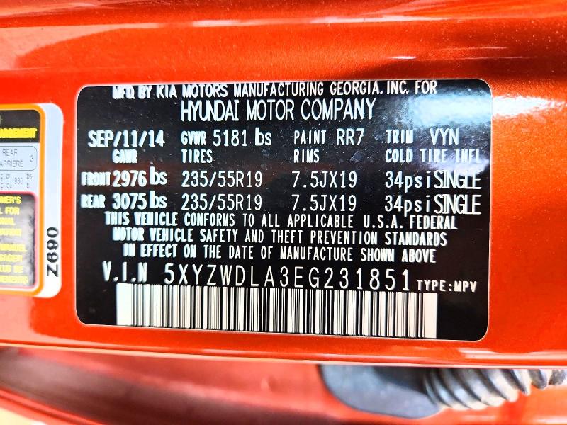 2014 Hyundai Santa Fe Sport მანქანა იყიდება აუქციონზე, vin: 5XYZWDLA3EG231851, აუქციონის ნომერი: 55019046