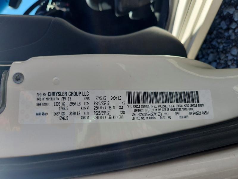 Aukcja sprzedaży 2013 Dodge Grand Caravan, vin: 2C4RDGEG4DR741533, numer aukcji: 55197726