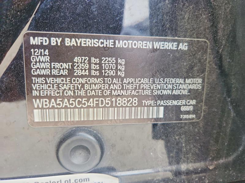 2015 Bmw 528 მანქანა იყიდება აუქციონზე, vin: WBA5A5C54FD518828, აუქციონის ნომერი: 58441206
