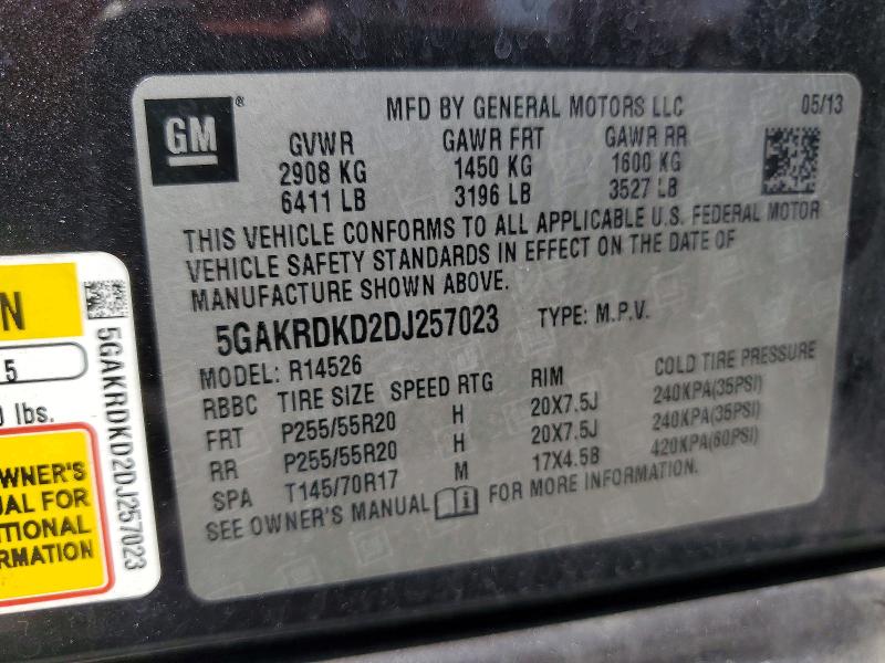 Aukcja sprzedaży 2013 Buick Enclave, vin: 5GAKRDKD2DJ257023, numer aukcji: 56516056