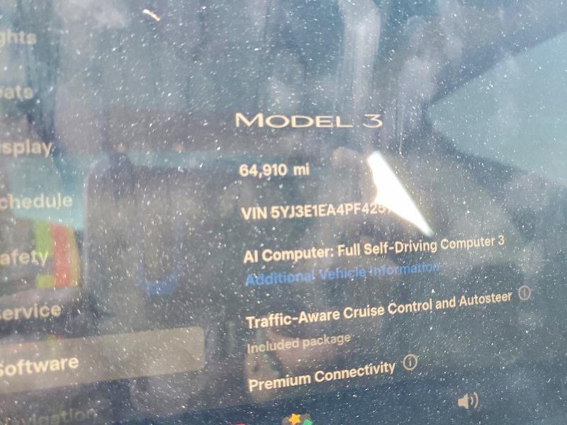 58056156 :رقم المزاد ، 5YJ3E1EA4PF425772 vin ، 2023 Tesla Model 3 مزاد بيع