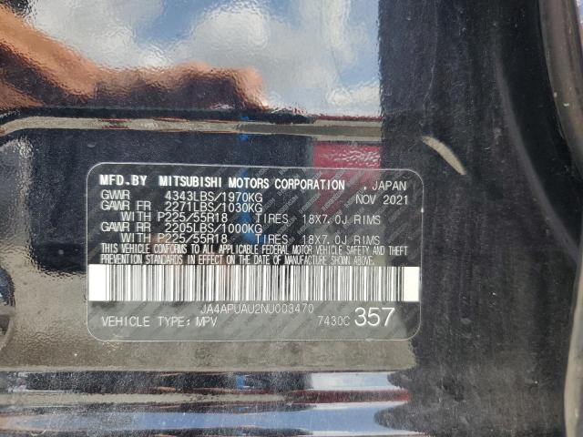Aukcja sprzedaży 2022 Mitsubishi Outlander Sport, vin: JA4APUAU2NU003470, numer aukcji: 58538196