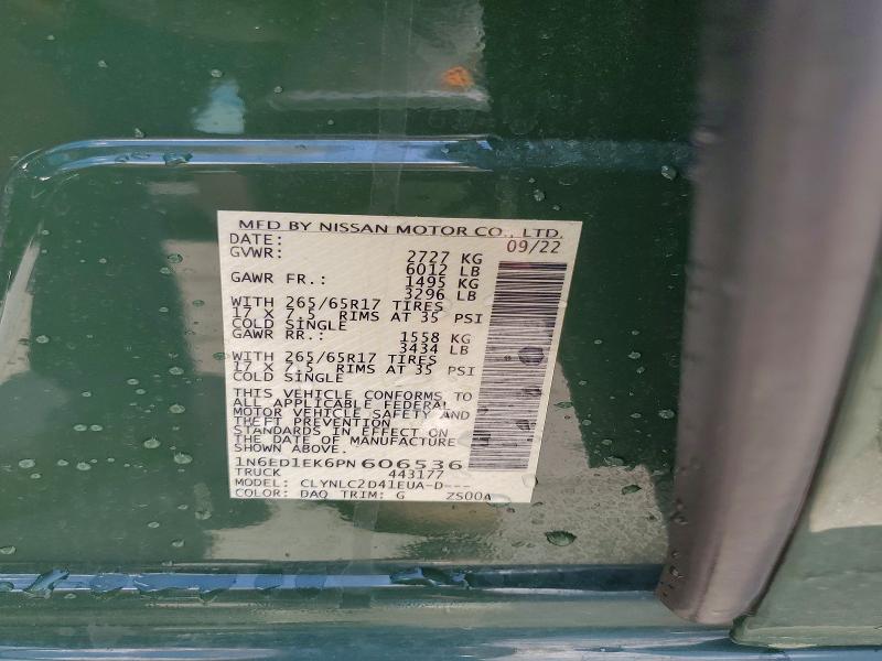Продаж на аукціоні авто 2023 Nissan Frontier, vin: 1N6ED1EK6PN606536, номер лоту: 58790596