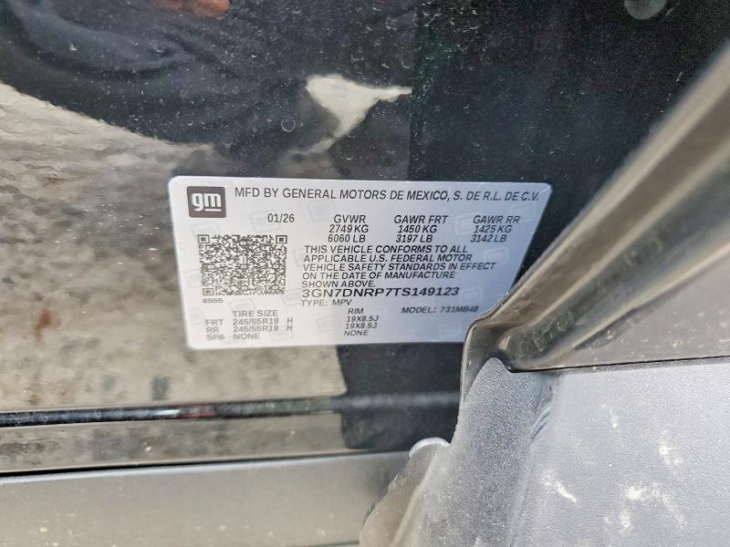 Aukcja sprzedaży 2026 Chevrolet Equinox, vin: 3GN7DNRP7TS149123, numer aukcji: 56776746