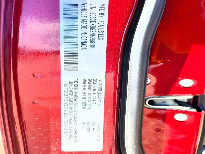 Продажа на аукционе авто 2022 Dodge Charger, vin: 2C3CDXBG2NH256104, номер лота: 57028556