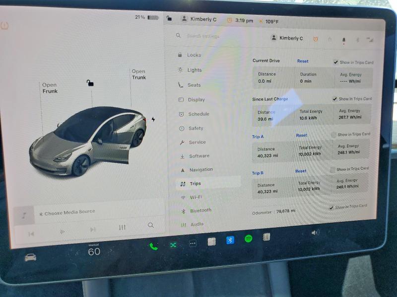 2021 Tesla Model 3 მანქანა იყიდება აუქციონზე, vin: 5YJ3E1EA5MF871019, აუქციონის ნომერი: 58317556