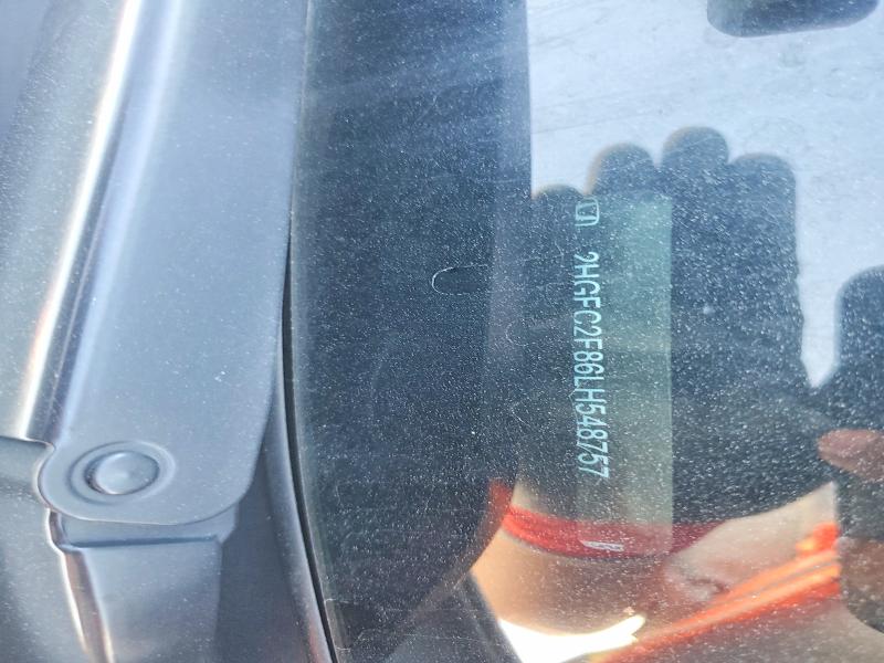 56699336 :رقم المزاد ، 2HGFC2F86LH548757 vin ، 2020 Honda Civic مزاد بيع