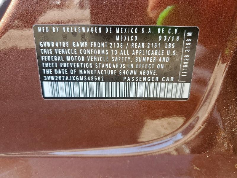 Aukcja sprzedaży 2016 Volkswagen Jetta, vin: 3VW267AJXGM348562, numer aukcji: 55468116