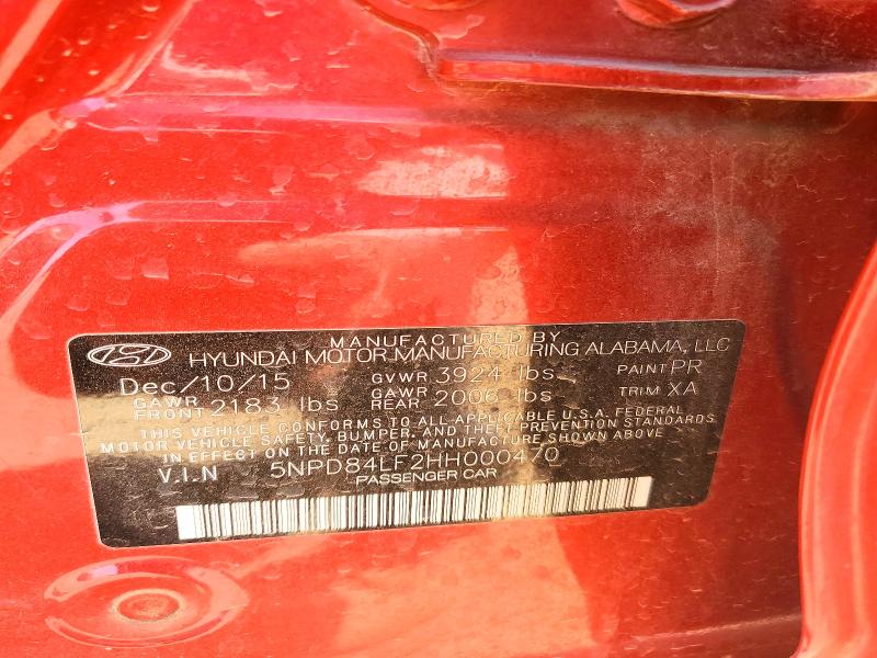 Aukcja sprzedaży 2017 Hyundai Elantra, vin: 5NPD84LF2HH000470, numer aukcji: 56168296