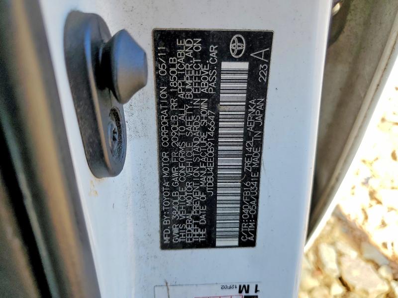 Aukcja sprzedaży 2011 Toyota Corolla, vin: JTDBU4EE0B9146647, numer aukcji: 56308346