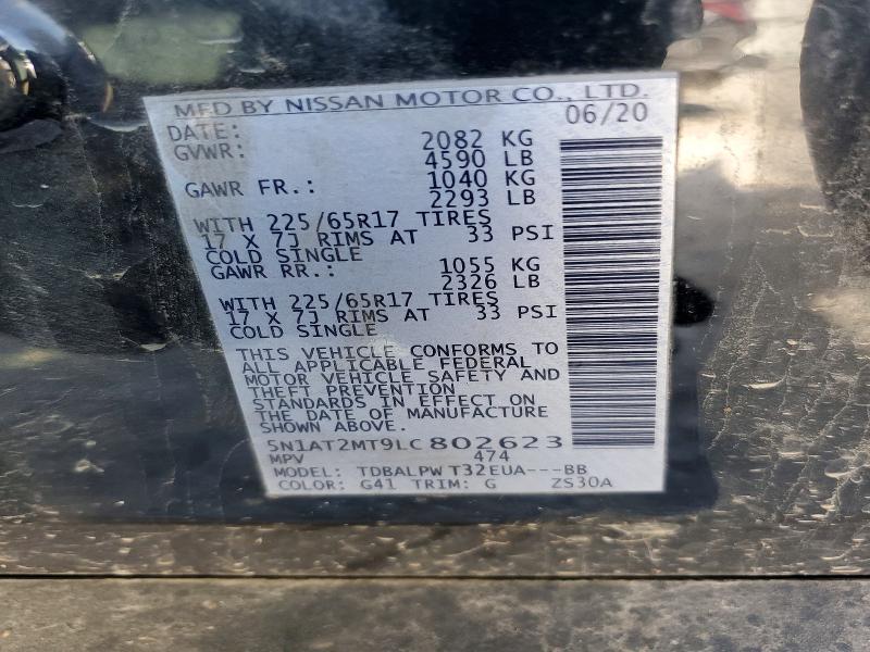Продажа на аукционе авто 2020 Nissan Rogue, vin: 5N1AT2MT9LC802623, номер лота: 56595456