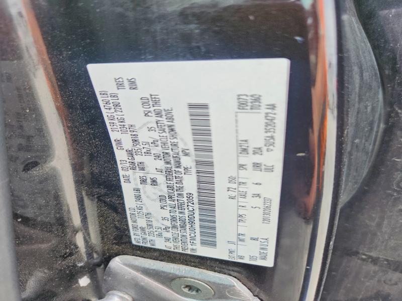 Auction sale of the 2013 Ford Escape, vin: 1FMCU0H90DUC72059, lot number: 58787506
