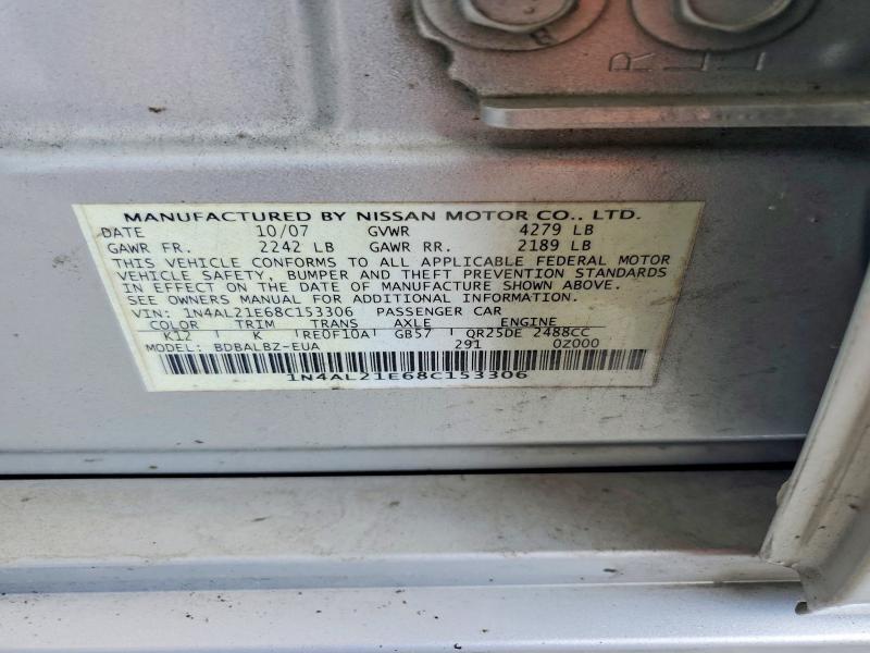 Продажа на аукционе авто 2008 Nissan Altima, vin: 1N4AL21E68C153306, номер лота: 55740376