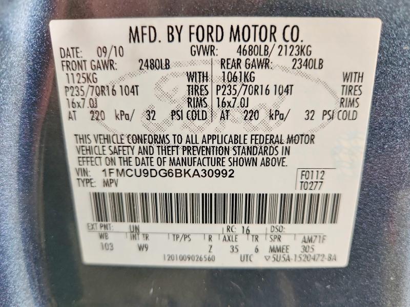 Продаж на аукціоні авто 2011 Ford Escape, vin: 1FMCU9DG6BKA30992, номер лоту: 56598276