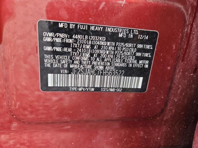 Продажа на аукционе авто 2015 Subaru Forester, vin: JF2SJAHC7FH563522, номер лота: 51150636