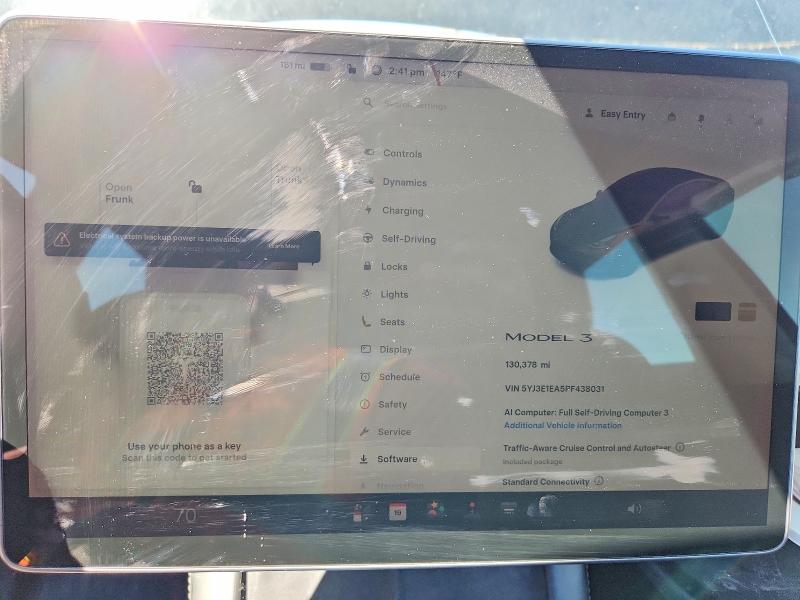 Продажа на аукционе авто 2023 Tesla Model 3, vin: 5YJ3E1EA5PF438031, номер лота: 57260196
