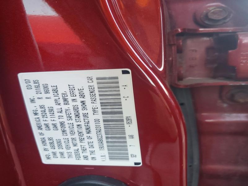 55755686 :رقم المزاد ، 19UUA66237A031100 vin ، 2007 Acura Tl مزاد بيع