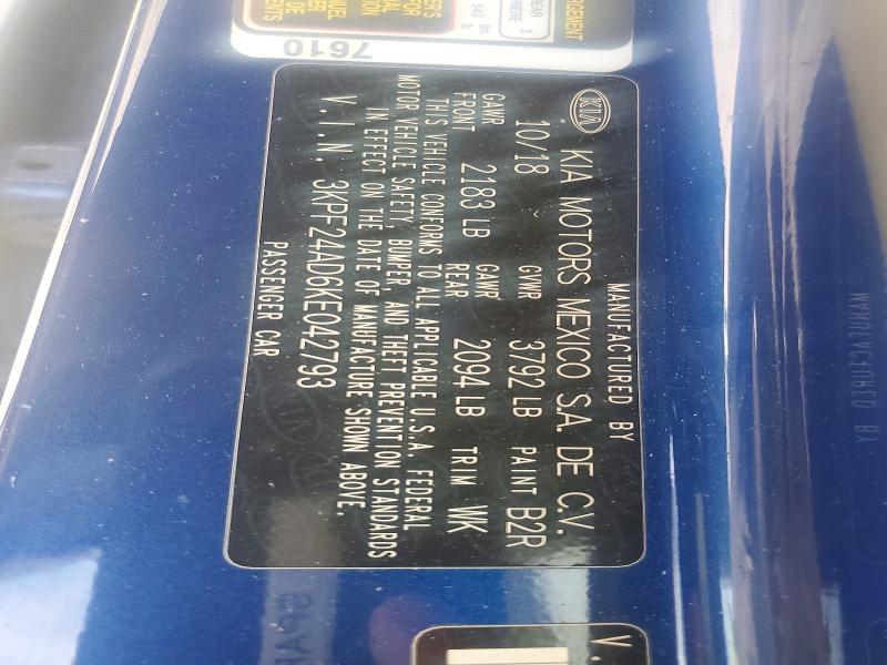 Продаж на аукціоні авто 2019 Kia Forte, vin: 3KPF24AD6KE042793, номер лоту: 55920406