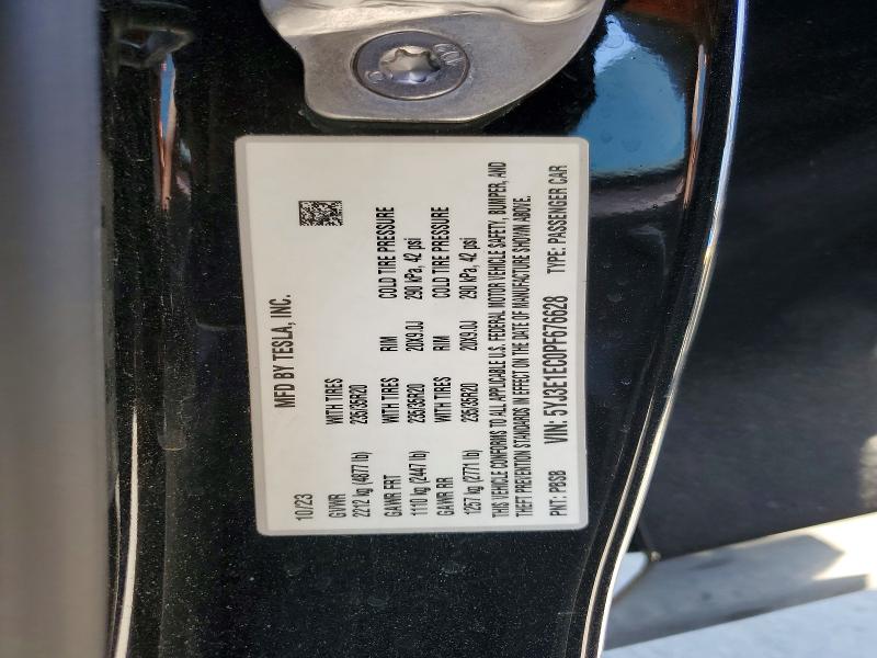 2023 Tesla Model 3 მანქანა იყიდება აუქციონზე, vin: 5YJ3E1EC0PF676628, აუქციონის ნომერი: 57581256
