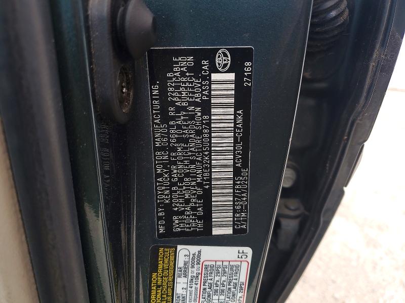 58146996 :رقم المزاد ، 4T1BE32K45U088718 vin ، 2005 Toyota Camry مزاد بيع