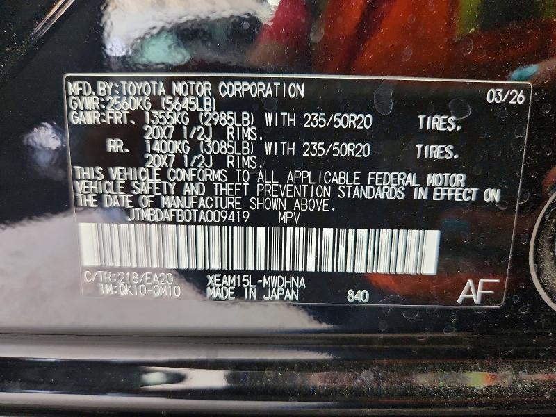 Aukcja sprzedaży 2026 Toyota Bz, vin: JTMBDAFB0TA009419, numer aukcji: 56678606