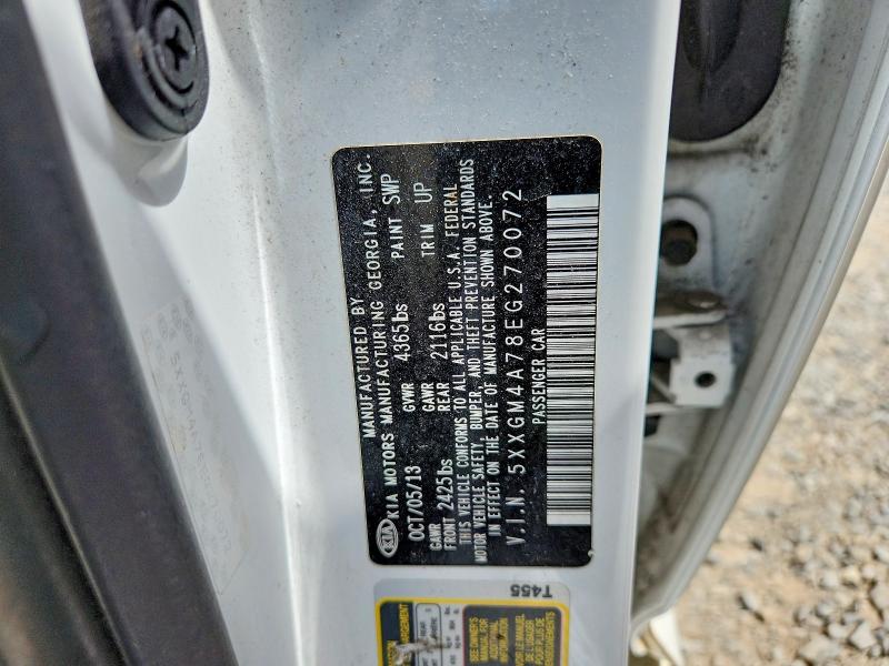 Aukcja sprzedaży 2014 Kia Optima, vin: 5XXGM4A78EG270072, numer aukcji: 55756376