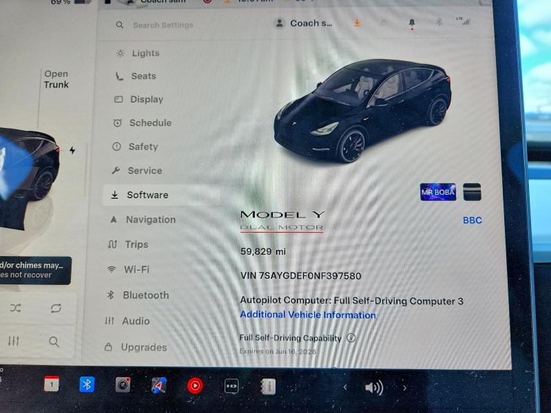 2022 Tesla Model Y მანქანა იყიდება აუქციონზე, vin: 7SAYGDEF0NF397580, აუქციონის ნომერი: 54968326