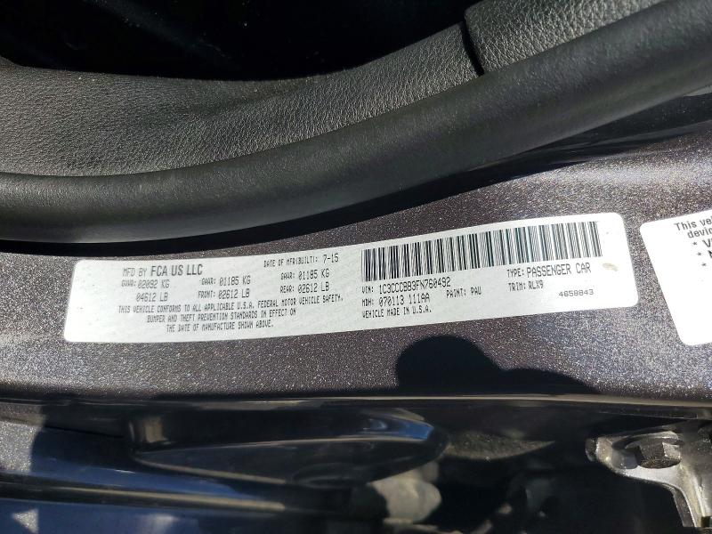 Aukcja sprzedaży 2015 Chrysler 200, vin: 1C3CCCBB3FN760492, numer aukcji: 57741516