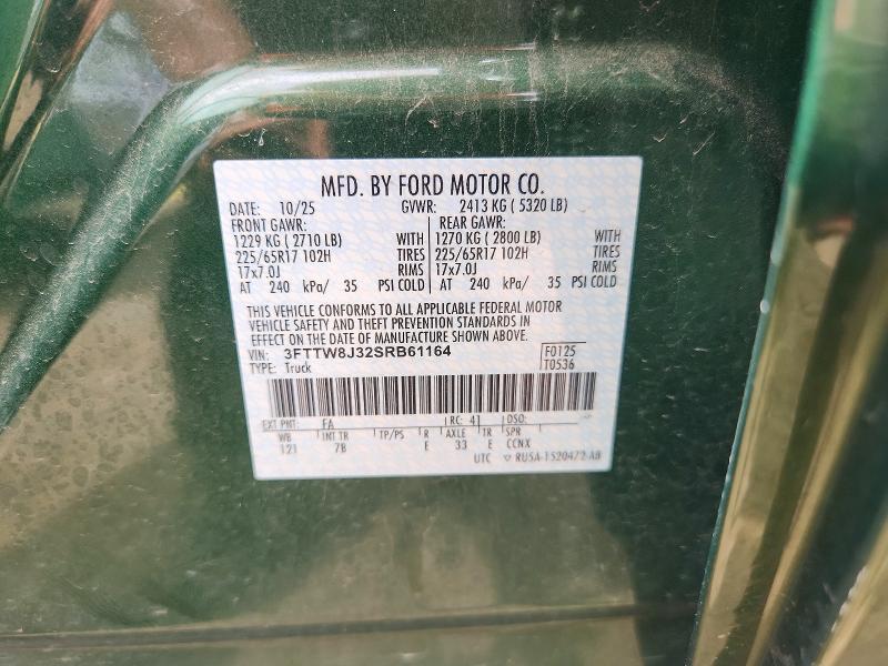 Продажа на аукционе авто 2025 Ford Maverick, vin: 3FTTW8J32SRB61164, номер лота: 58848286