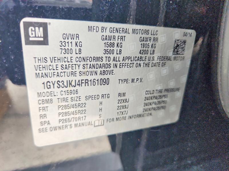 Продаж на аукціоні авто 2015 Cadillac Escalade, vin: 1GYS3JKJ4FR161090, номер лоту: 58143136