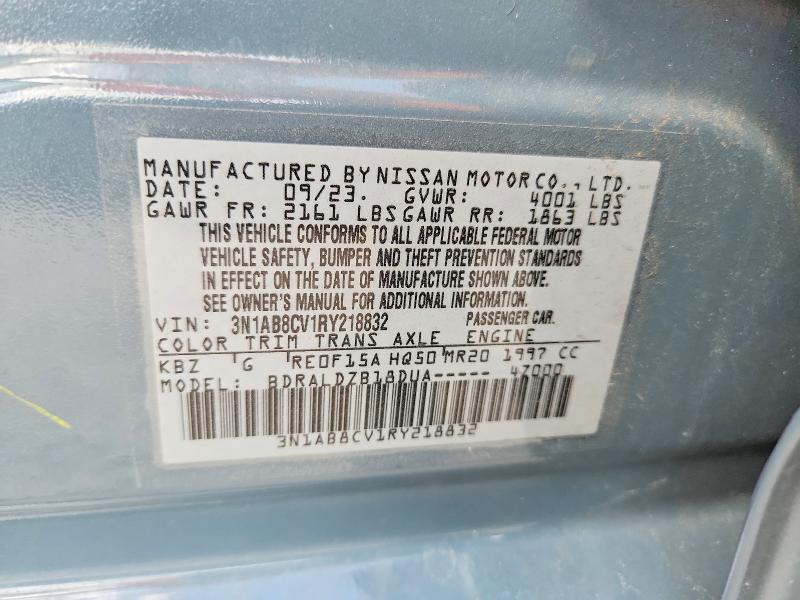 Aukcja sprzedaży 2024 Nissan Sentra, vin: 3N1AB8CV1RY218832, numer aukcji: 58272706