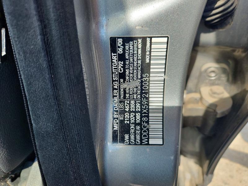 Продажа на аукционе авто 2009 Mercedes-benz C, vin: WDDGF81X59F210035, номер лота: 55433416