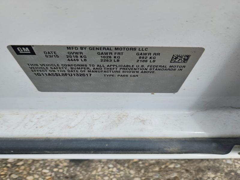 2015 Chevrolet Malibu მანქანა იყიდება აუქციონზე, vin: 1G11A5SL8FU132617, აუქციონის ნომერი: 54546416
