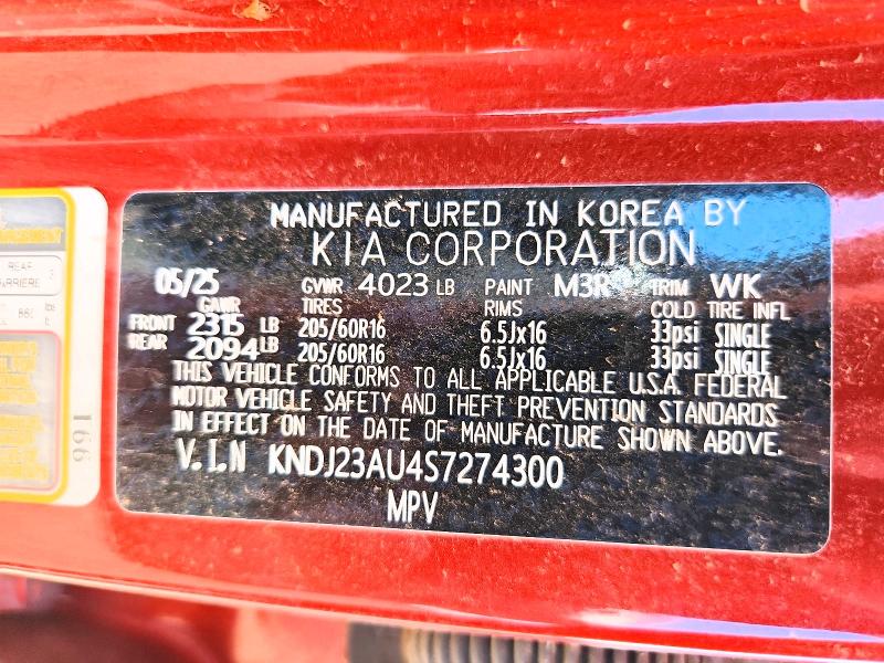 Aukcja sprzedaży 2025 Kia Soul, vin: KNDJ23AU4S7274300, numer aukcji: 57202166