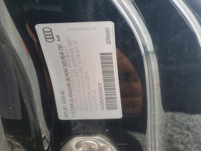 2015 Audi A5 მანქანა იყიდება აუქციონზე, vin: WAUMFAFR2FA034016, აუქციონის ნომერი: 56804676