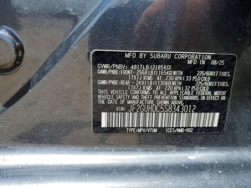 Продажа на аукционе авто 2025 Subaru Crosstrek, vin: JF2GUHDC5S8343012, номер лота: 56282706