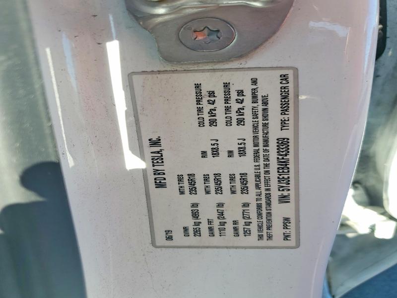 Aukcja sprzedaży 2019 Tesla Model 3, vin: 5YJ3E1EB4KF433369, numer aukcji: 56890246