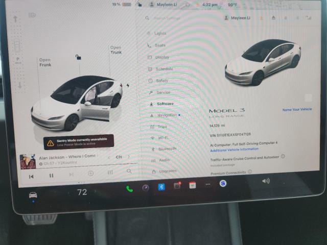 2025 Tesla Model 3 მანქანა იყიდება აუქციონზე, vin: 5YJ3E1EAXSF047126, აუქციონის ნომერი: 56173026