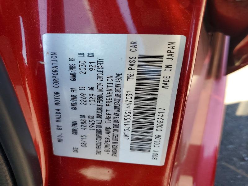 57504576 :رقم المزاد ، JM1GJ1V55G1447031 vin ، 2016 Mazda 6 مزاد بيع