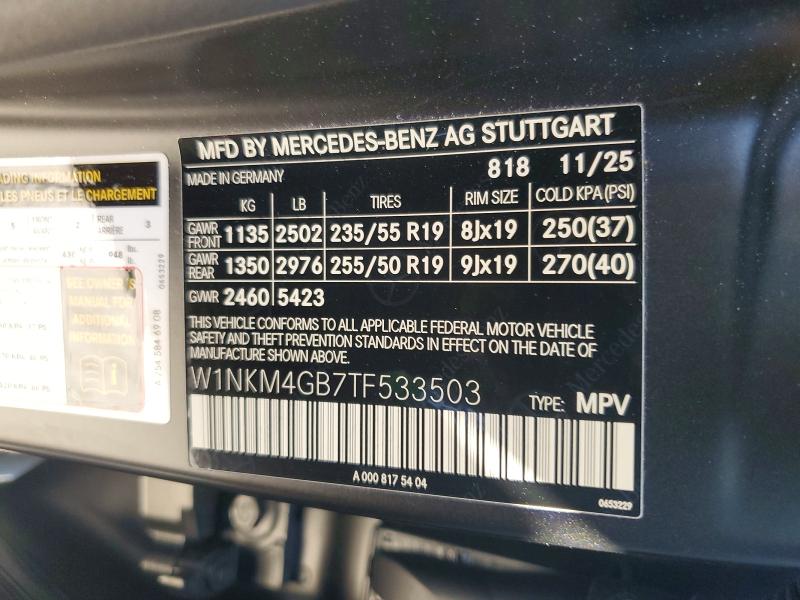 58055186 :رقم المزاد ، W1NKM4GB7TF533503 vin ، 2026 Mercedes-benz Glc-class مزاد بيع
