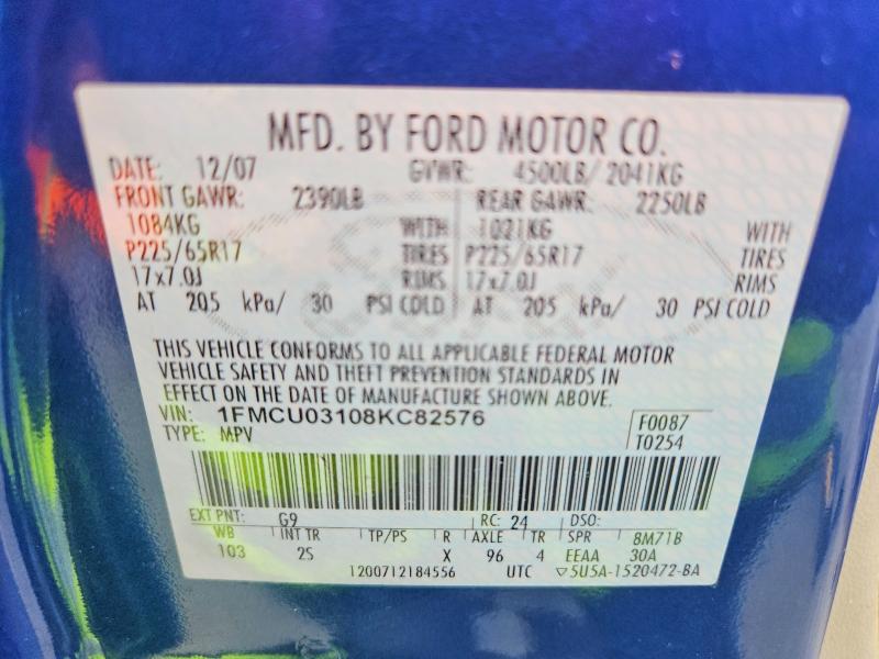 Продаж на аукціоні авто 2008 Ford Escape, vin: 1FMCU03108KC82576, номер лоту: 55698126