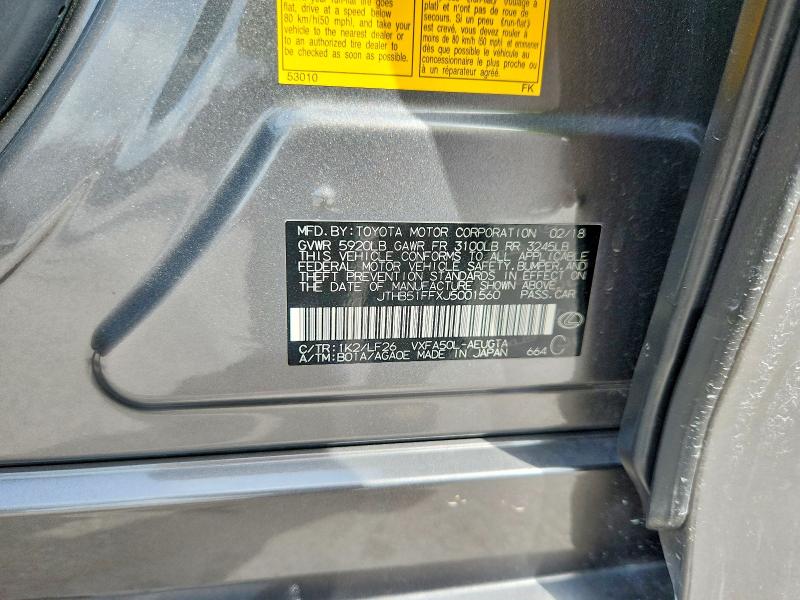 Продаж на аукціоні авто 2018 Lexus Ls 500, vin: JTHB51FFXJ5001560, номер лоту: 55791866