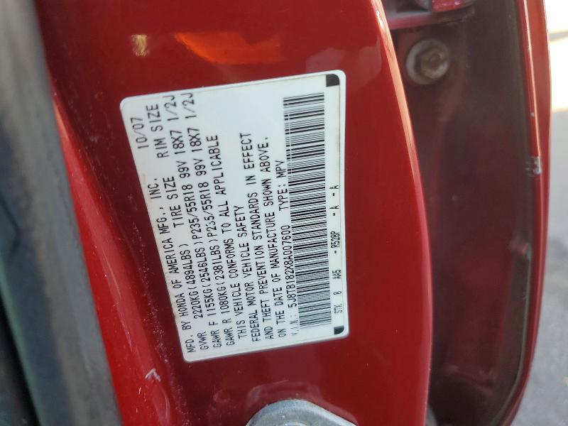 Продажа на аукционе авто 2008 Acura Rdx, vin: 5J8TB182X8A007600, номер лота: 58236986