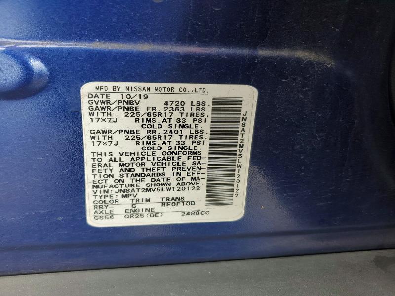 Продаж на аукціоні авто 2020 Nissan Rogue, vin: JN8AT2MV5LW120122, номер лоту: 57554736