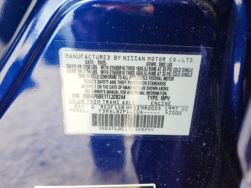 Aukcja sprzedaży 2026 Nissan Kicks, vin: 3N8AP6BE1TL328244, numer aukcji: 56236076